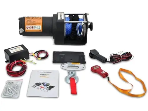 Cabrestante eléctrico WinchPro 12V 1360kg - Ideal para ATV, buggies, trailers.