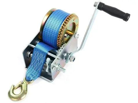 Cabrestante Manual FreeTec - Cable de poliéster Azul (10m, 2500 lbs)