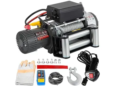 Cabestrante Eléctrico VEVOR 13,500 lbs / 6123.5 kg 12 V - Control Remoto Inalámbrico